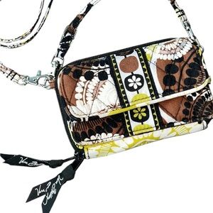 Bera Bradley Small All in One Crossbody Wallet COCOA MOSS 13037-143